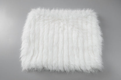 Fluffy backless tube mini skirt set  | Festival Outfits Women