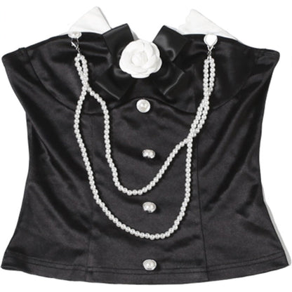 Flower applique beaded tube top  | Festival Outfits Women