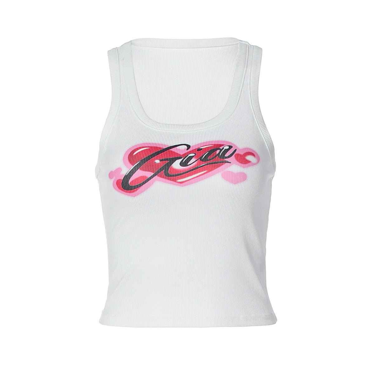 Sweetheart pattern u neck tank top  | Festival Outfits Women