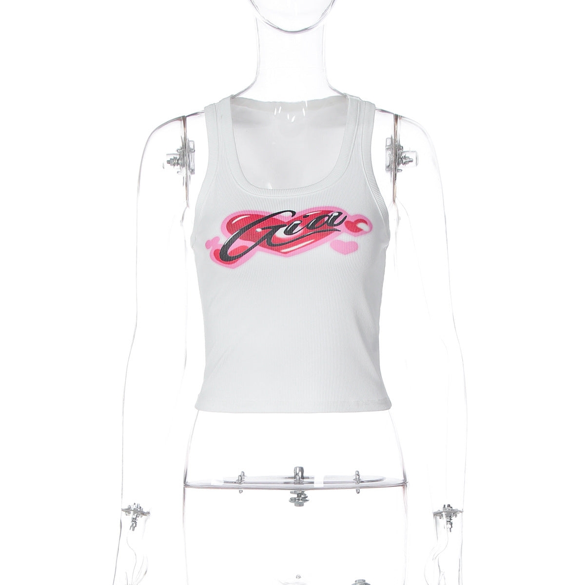 Sweetheart pattern u neck tank top  | Festival Outfits Women