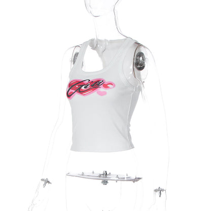 Sweetheart pattern u neck tank top  | Festival Outfits Women