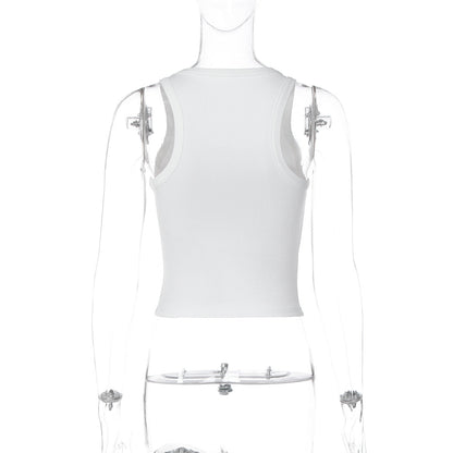 Sweetheart pattern u neck tank top  | Festival Outfits Women