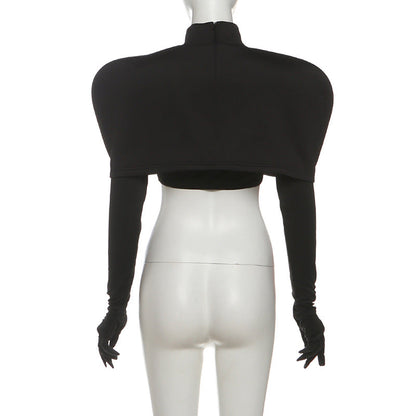 High neck 2 piece solid crop top  | Festival Outfits Women