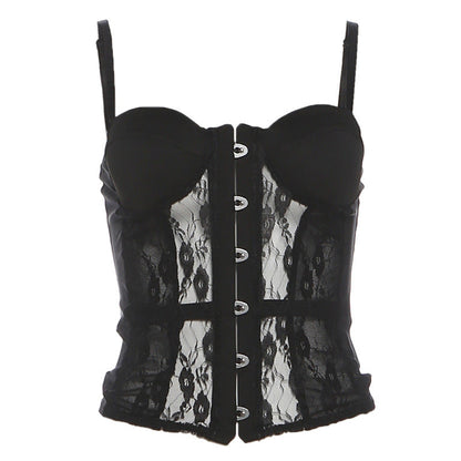 Padded button lace cami top  | Festival Outfits Women
