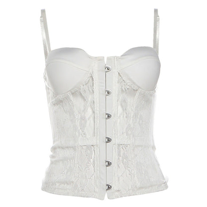 Padded button lace cami top  | Festival Outfits Women