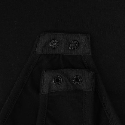 Long sleeve hollow out crewneck button bodysuit  | Festival Outfits Women