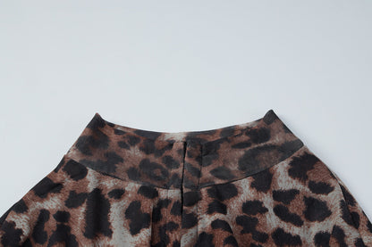 Leopard print short sleeve button top  | Festival Outfits Women  | Cheetah Print Top