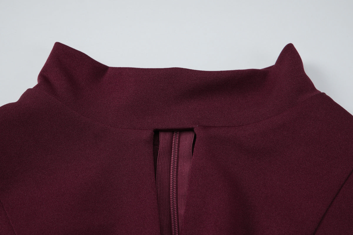 Hollow out crewneck sleeveless zip-up cut out mini dress  | Festival Outfits Women