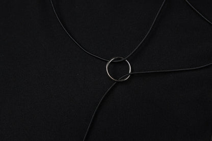 Hollow out o ring backless sleeveless cut out mini dress  | Festival Outfits Women