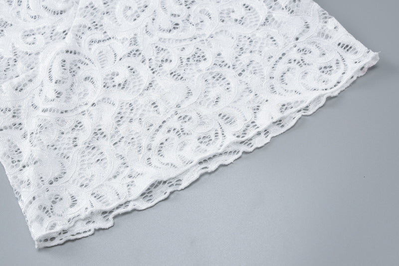 Long flared sleeve lace v neck see through top  | Festival Outfits Women