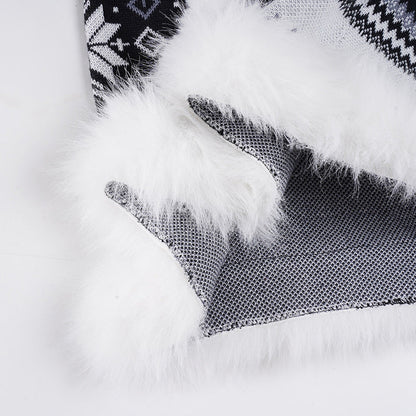 Drawstring fluffy print contrast mini skirt  | Festival Outfits Women