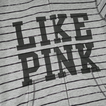 Hoodie fluffy long sleeve zip-up "LIKE PINK" pattern top  | Festival Outfits Women