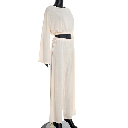 Long sleeve crewneck ruched medium rise pant set  | Festival Outfits Women