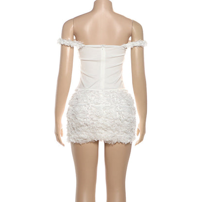 Off shoulder zip-up mini dress  | Festival Outfits Women