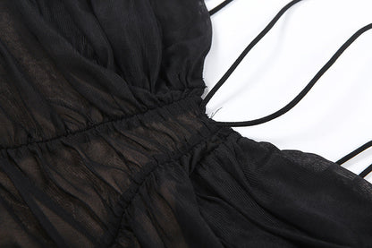 Ruched mesh cami maxi dress  | Festival Outfits Women