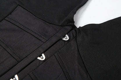 Halter v neck backless button top  | Festival Outfits Women