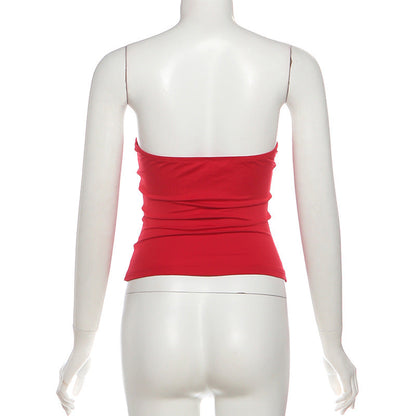 Sweetheart neck hollow out cut out top  | Festival Outfits Women