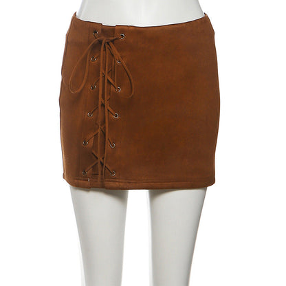 Lace up A line mini skirt  | Festival Outfits Women