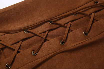 Lace up A line mini skirt  | Festival Outfits Women