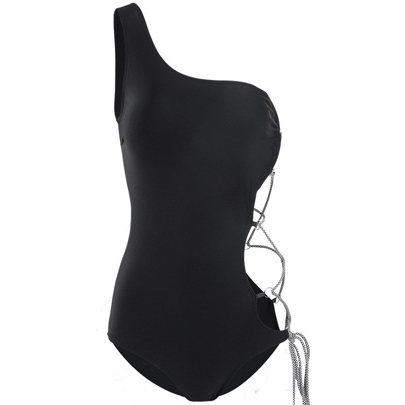 One shoulder lace up self tie bodysuit  | Festival Outfits Women