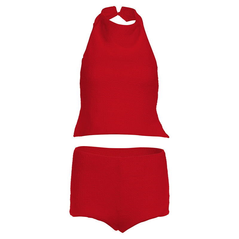 Halter button backless low rise pant set  | Festival Outfits Women