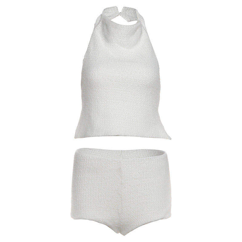 Halter button backless low rise pant set  | Festival Outfits Women