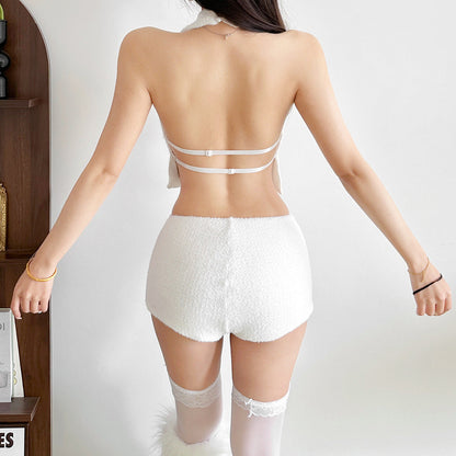 Halter button backless low rise pant set  | Festival Outfits Women