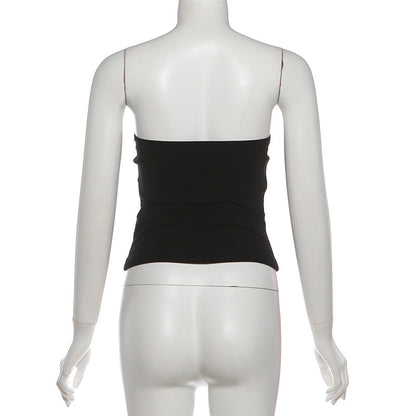 Sweetheart neck solid fluffy top  | Festival Outfits Women