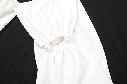 Hollow out v neck ruched long sleeve cut out mini dress  | Festival Outfits Women