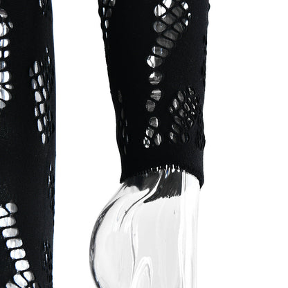Long sleeve hollow out see through solid jumpsuit  | Festival Outfits Women