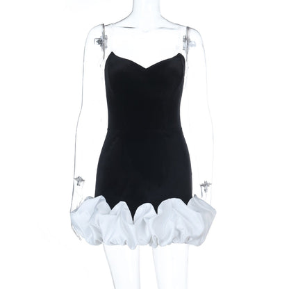 Ruched v neck zip-up backless cami mini dress  | Festival Outfits Women
