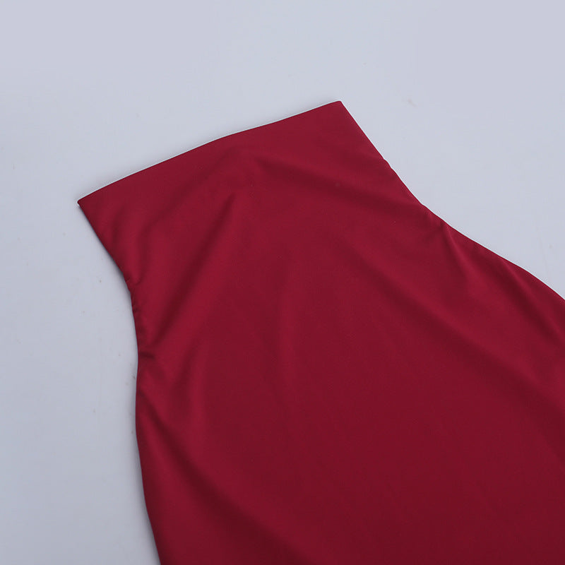 Irregular halter self tie backless solid top  | Festival Outfits Women