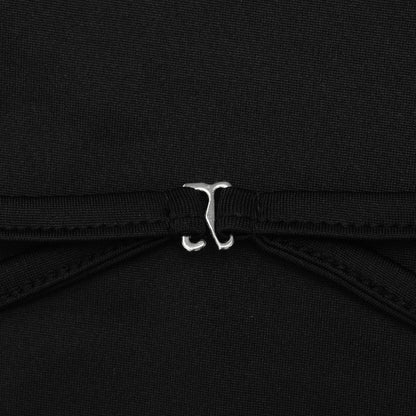 Long sleeve square neck cross back solid bodysuit  | Festival Outfits Women