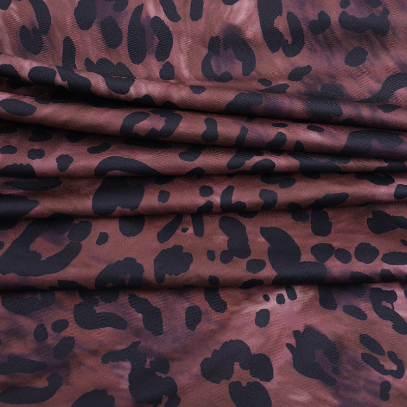 Leopard print ruched halter self tie v neck maxi dress  | Festival Outfits Women