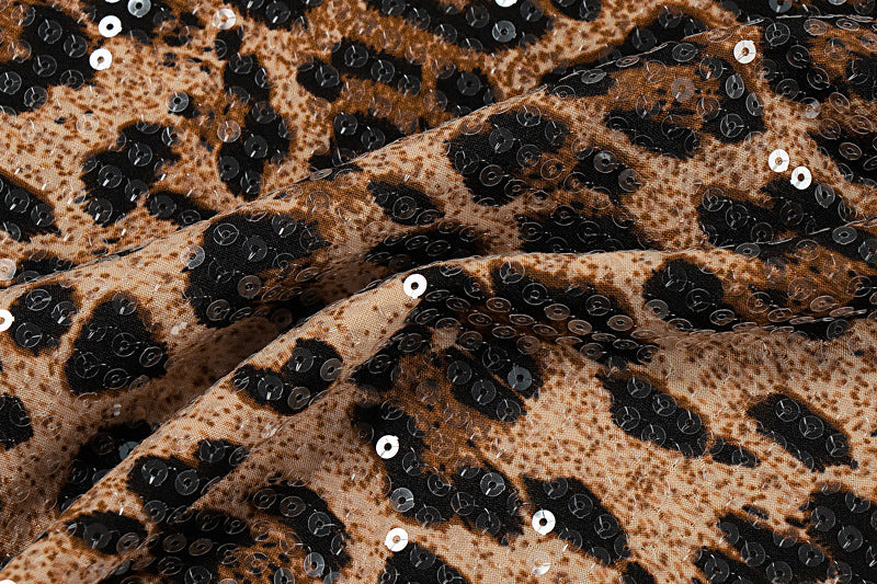 Leopard print glitter backless tube mini dress  | Leopard Print Mini Dress  | Festival Outfits Women