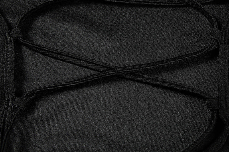 Cross back self tie square neck backless maxi dress  | Festival Outfits Women