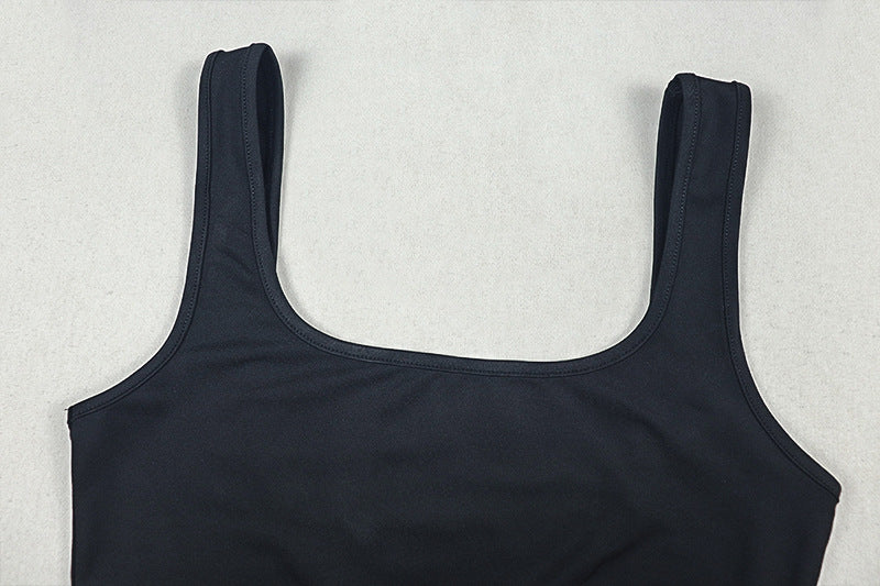 Hollow out square neck backless tank jumpsuit  | Festival Outfits Women