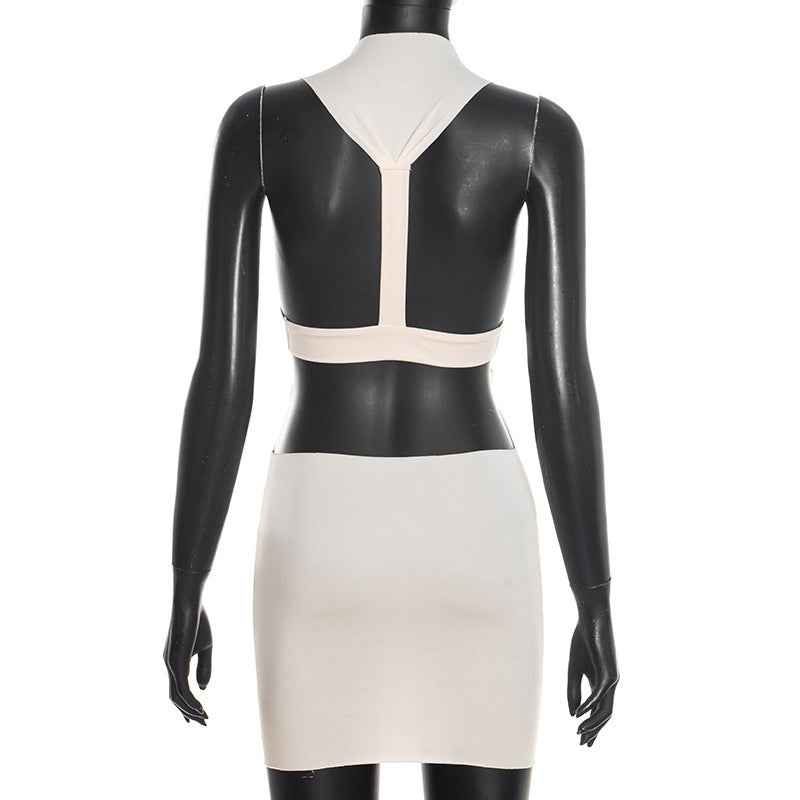 Square neck backless solid mini dress  | Festival Outfits Women