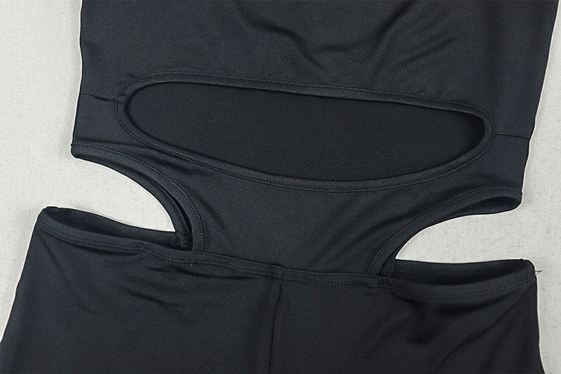 Hollow out square neck backless tank jumpsuit  | Festival Outfits Women