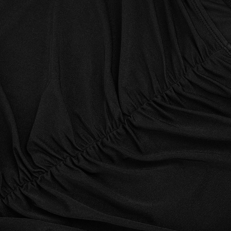 Ruched hollow out slit solid maxi dress  | Festival Outfits Women