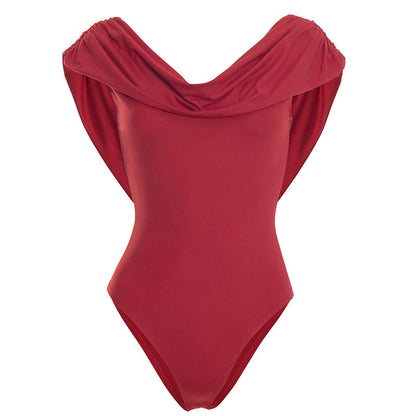 Cowl neck backless button solid ruched bodysuit  | Festival Outfits Women