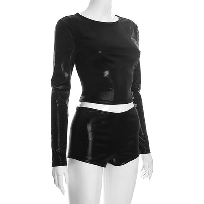 Crewneck long sleeve solid low rise pant set  | Festival Outfits Women