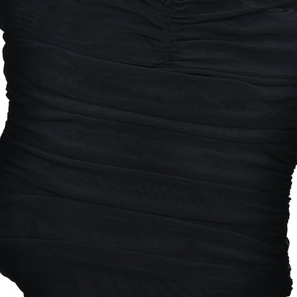 Crewneck ruched button solid bodysuit  | Festival Outfits Women