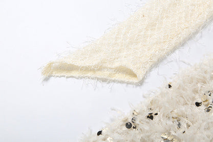 Halter glitter gloves raw hem backless mini dress  | Festival Outfits Women
