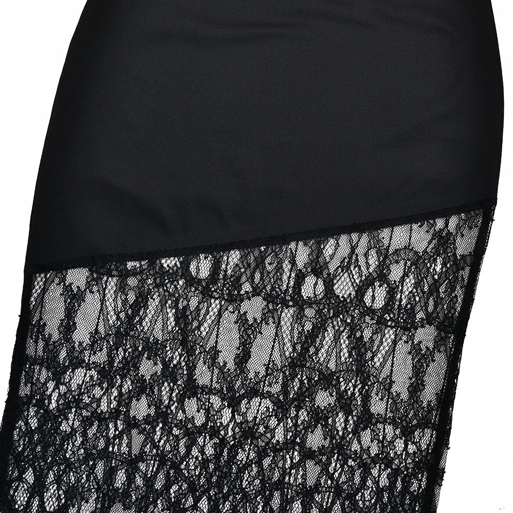 High neck lace hem shrug backless 2 piece midi dress  | Festival Outfits Women
