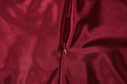 U neck satin halter zip-up backless maxi dress  | Festival Outfits Women
