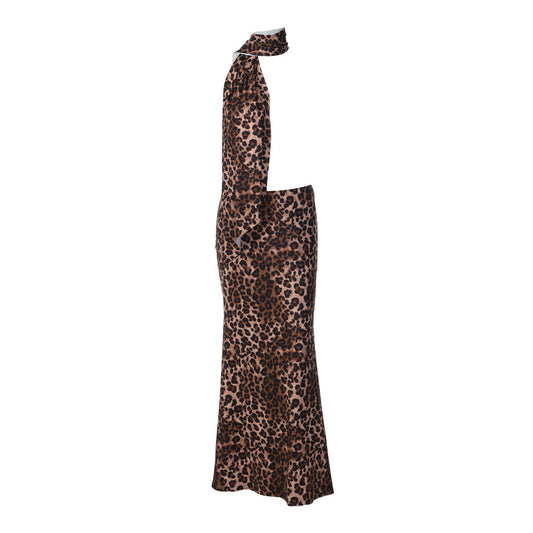 Leopard print contrast maxi skirt  | Festival Outfits Women