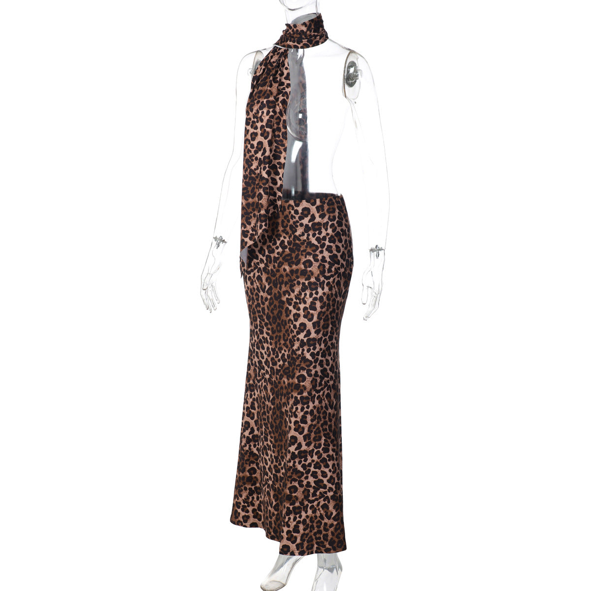 Leopard print contrast maxi skirt  | Festival Outfits Women