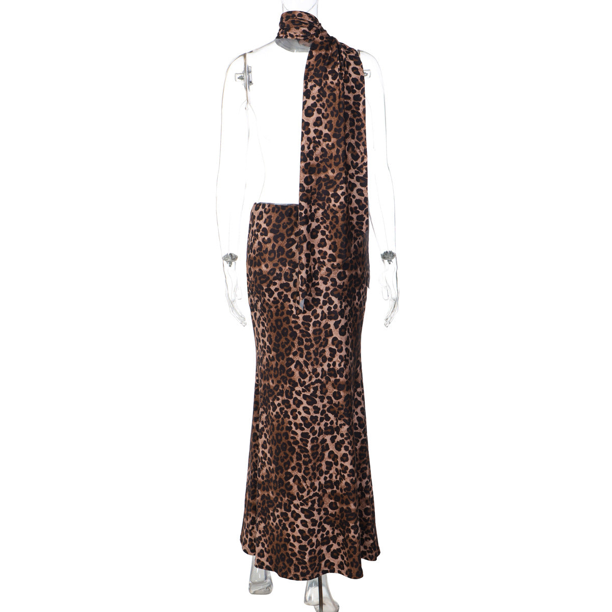 Leopard print contrast maxi skirt  | Festival Outfits Women