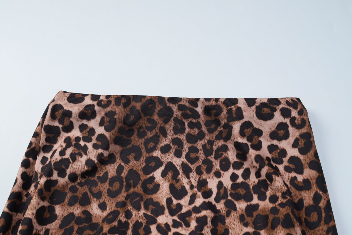 Leopard print contrast maxi skirt  | Festival Outfits Women